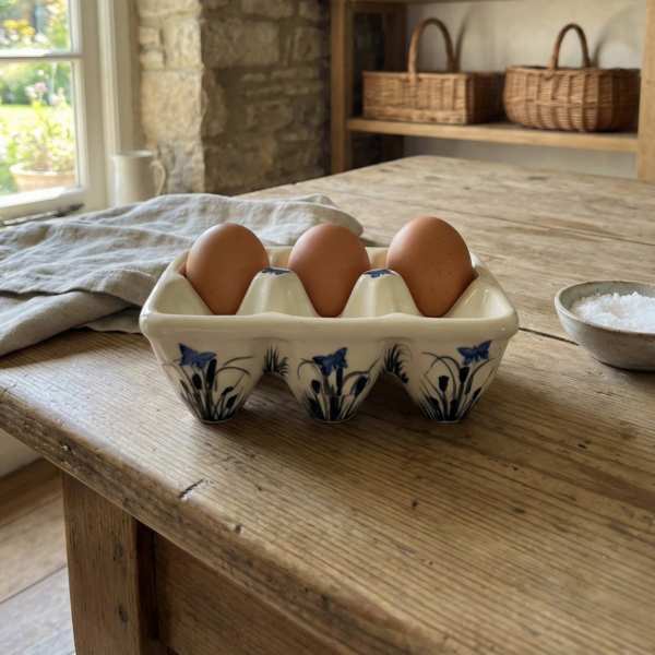 Boîte à œufs en céramique – Collection Nature Bleu Marine