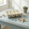 Boîte à œufs en céramique bleu marine