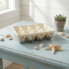 Boîte à œufs en céramique – Collection Marin (Poissons & Algues)