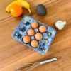 Boîte à œufs en céramique – Collection Mer & Écumes Bulle bleu marine