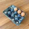 Boîte à œufs en céramique – Collection Mer & Écumes Noir