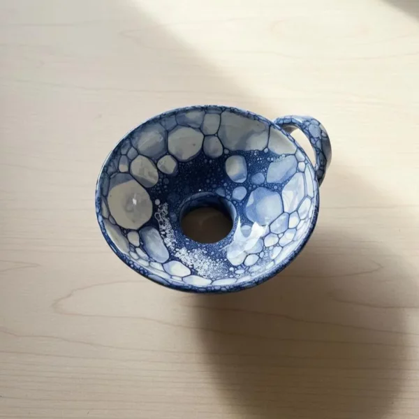 Entonnoir en céramique – Collection Mer & Écumes Bulle bleu marine bis