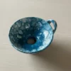 Entonnoir en céramique – Collection Mer & Écumes Bulle bleu turquoise