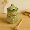 Pot_miel_kaki Pot à miel en céramique – Collection Mer & Écumes