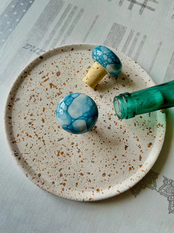 Bouchon en céramique bleu turquoise