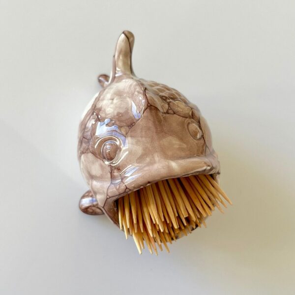 Poisson porte cure dent gris Poisson vide-poche gris