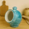 Main à sel en céramique – Collection Mer & Écumes Bleu turquoise