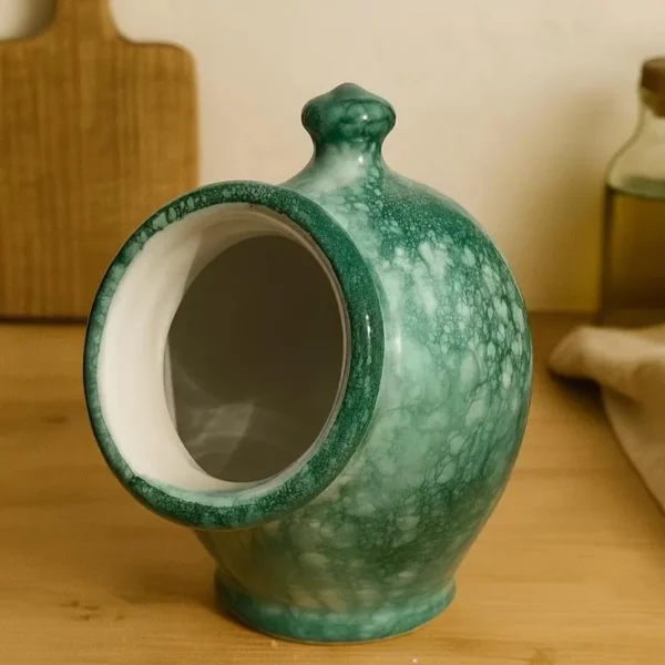 Main à sel en céramique – Collection Mer & Écumes Vert