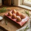 plateau à oeufs rouge