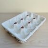 Boîte à œufs en céramique – Collection Cœur Marron Boîte à œufs en céramique cœur marron